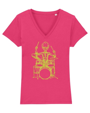 Alien Playing Drums Raspberry