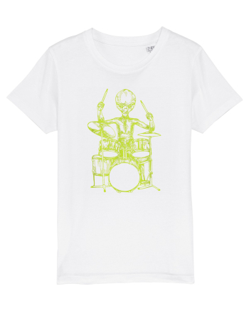 Alien Playing Drums White