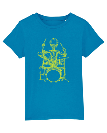 Alien Playing Drums Azur