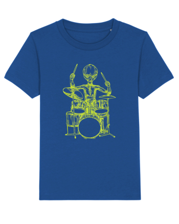 Alien Playing Drums Majorelle Blue