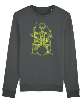 Alien Playing Drums Anthracite
