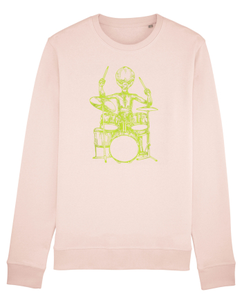 Alien Playing Drums Candy Pink