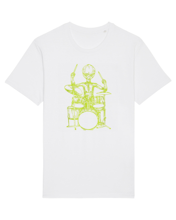 Alien Playing Drums White