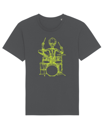 Alien Playing Drums Anthracite
