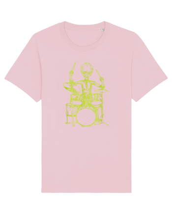 Alien Playing Drums Cotton Pink