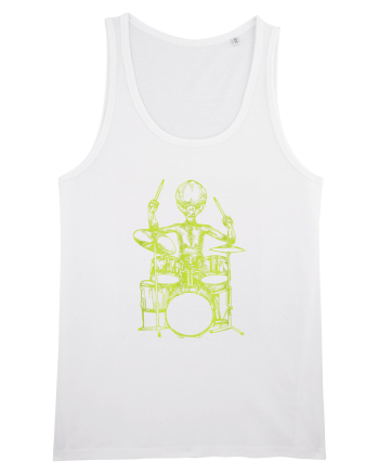Alien Playing Drums White