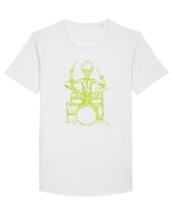 Alien Playing Drums White