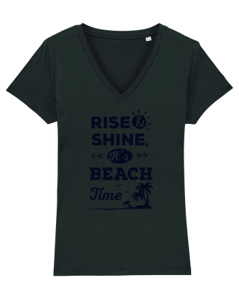 Rise and Shine It's BEACH Time Black