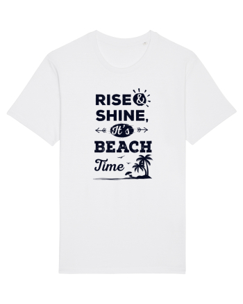 Rise and Shine It's BEACH Time White