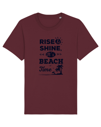 Rise and Shine It's BEACH Time Burgundy