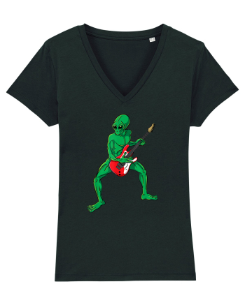 Alien Playing Guitar Black