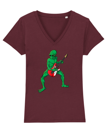 Alien Playing Guitar Burgundy