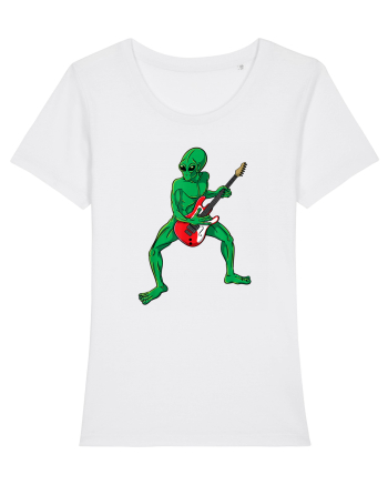Alien Playing Guitar White