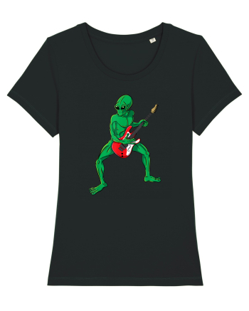 Alien Playing Guitar Black