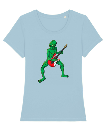 Alien Playing Guitar Sky Blue