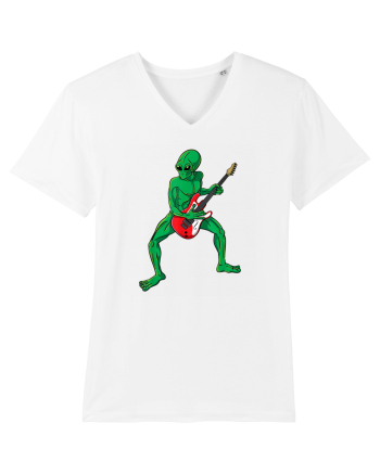 Alien Playing Guitar White