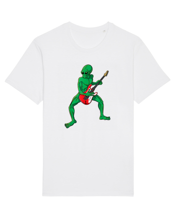 Alien Playing Guitar White