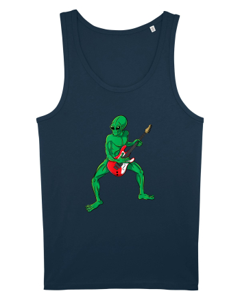 Alien Playing Guitar Navy