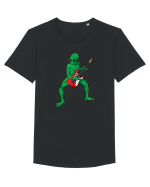 Alien Playing Guitar Tricou mânecă scurtă guler larg Bărbat Skater