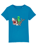 Alien Riding Shark Tricou mânecă scurtă  Copii Mini Creator