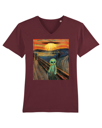 Alien Scream Painting Burgundy