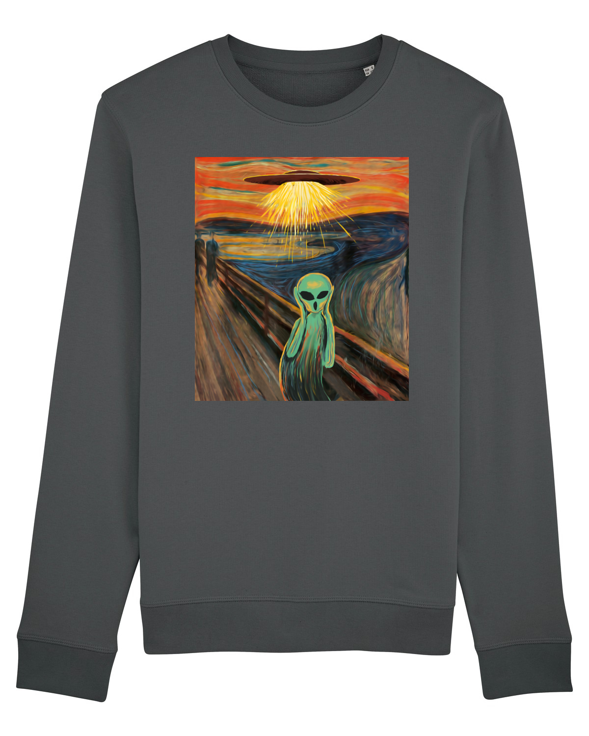 Bluză mânecă lungă Unisex Rise Anthracite