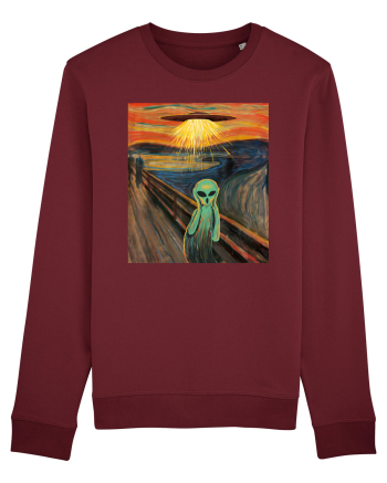 Alien Scream Painting Burgundy