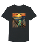 Alien Scream Painting Tricou mânecă scurtă guler larg Bărbat Skater