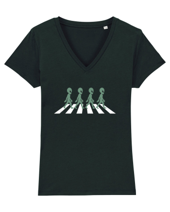 Alien Silhouette Crosswalk Black