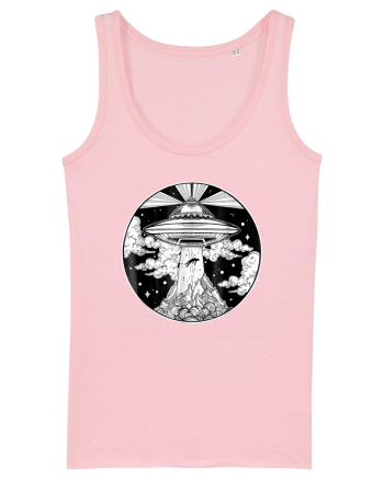 Alien Space Tattoo UFO Cotton Pink