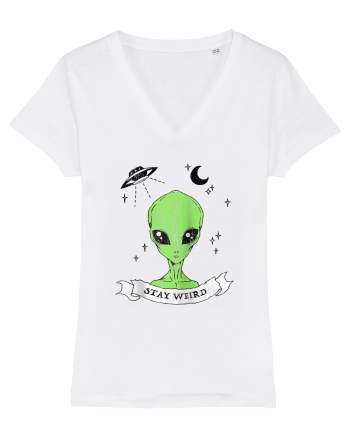 Alien Stay Weird White