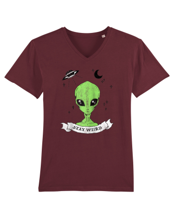 Alien Stay Weird Burgundy
