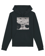 Alien UFO Funny Cat Hanorac Unisex Drummer