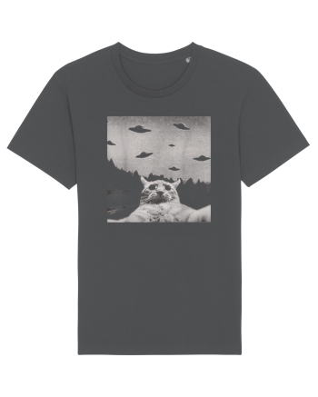 Alien UFO Funny Cat Anthracite