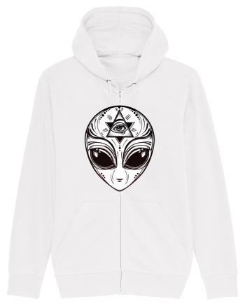 Alien with All Seeing Eye Illuminati White