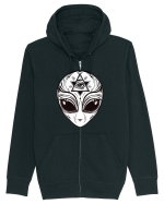 Alien with All Seeing Eye Illuminati Hanorac cu fermoar Unisex Connector