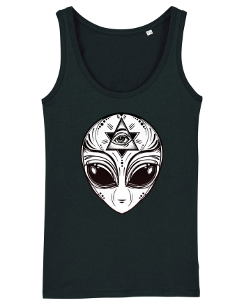 Alien with All Seeing Eye Illuminati Black