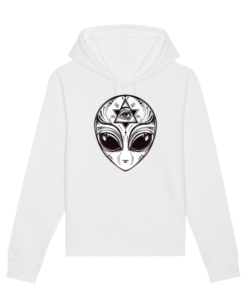 Alien with All Seeing Eye Illuminati White