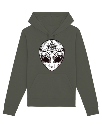 Alien with All Seeing Eye Illuminati Khaki