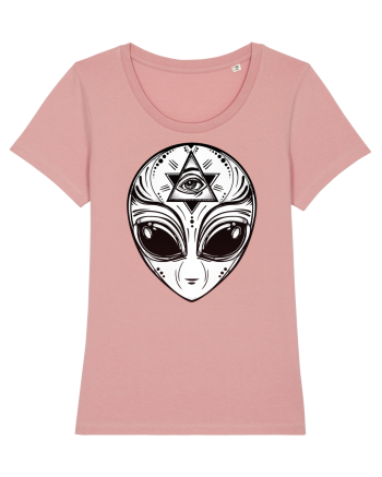 Alien with All Seeing Eye Illuminati Canyon Pink
