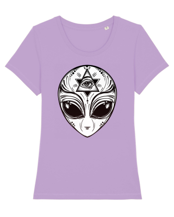 Alien with All Seeing Eye Illuminati Lavender Dawn