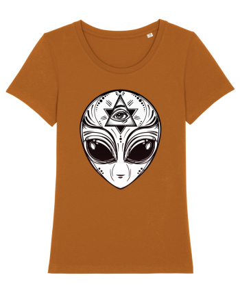 Alien with All Seeing Eye Illuminati Roasted Orange