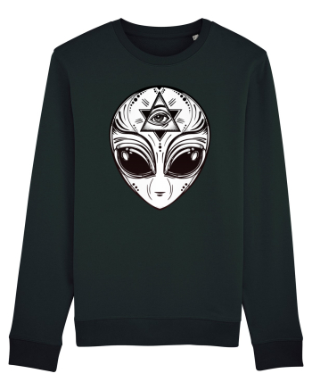 Alien with All Seeing Eye Illuminati Black