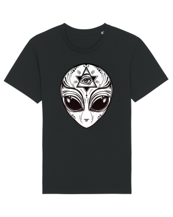 Alien with All Seeing Eye Illuminati Black