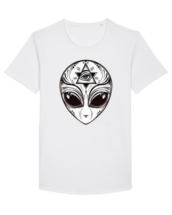 Alien with All Seeing Eye Illuminati White