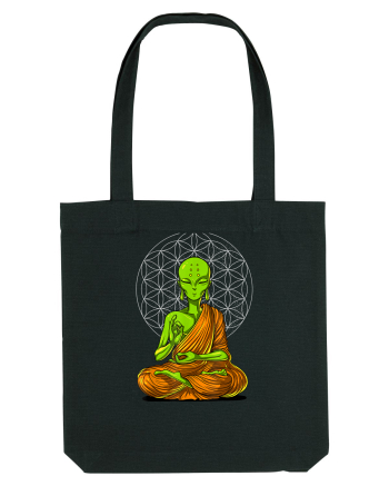 Alien Yoga Meditation Buddha Black