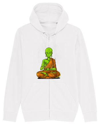 Alien Yoga Meditation Buddha White