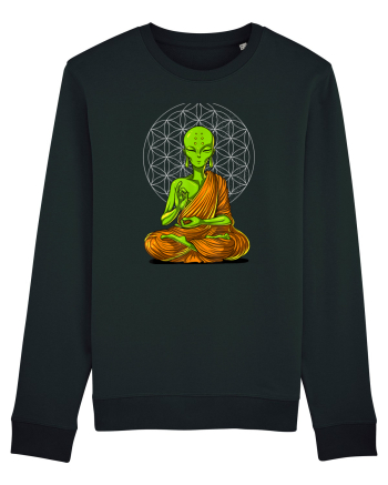 Alien Yoga Meditation Buddha Black