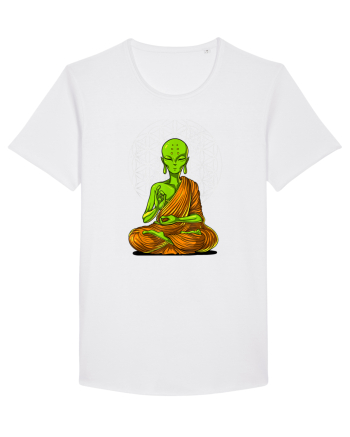 Alien Yoga Meditation Buddha White