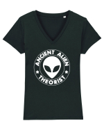 Ancient Alien Theorist Tricou mânecă scurtă guler V Damă Evoker